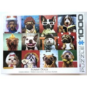 NEW Sealed EuroGraphics Funny Dogs by Lucia Heffernan 1000-Piece Puzzle